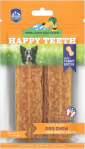 Himalayan Dog Chew Happy Teeth Yak Cheese, Soft Dog Chews, 100% Natural Soft Density Dental Treats, Gluten Free, Safe Treats for Oral Health, Lactose & Grain Free, Protein Rich, Peanut Butter 2 Count