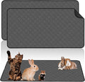 Washable Guinea Pig Cage Liner, 2 Pack 47" x 24" Washable Guinea Pig Bedding, Reusable Super Absorbent Cage Liners with Anti-Slip Backing for Small Animals, Rabbits, Hamsters, Rats