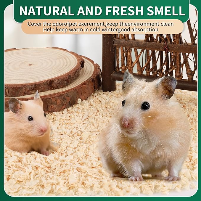 18oz Small Pet Bedding, Low Dust, Odor Control, Ultra Absorbent, for Hamsters, Guinea Pigs, Parrots, Rabbits, Gerbils, Mice & Small Animals