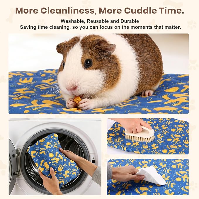Fitted Liners for Ferret Nation, Critter Nation Cage - Washable Liner for Ferrets, Chinchillas, Rats, Guinea Pig, Hedgehogs & Other Small Animals - Waterproof Cage Accessory (Single Unit Set)