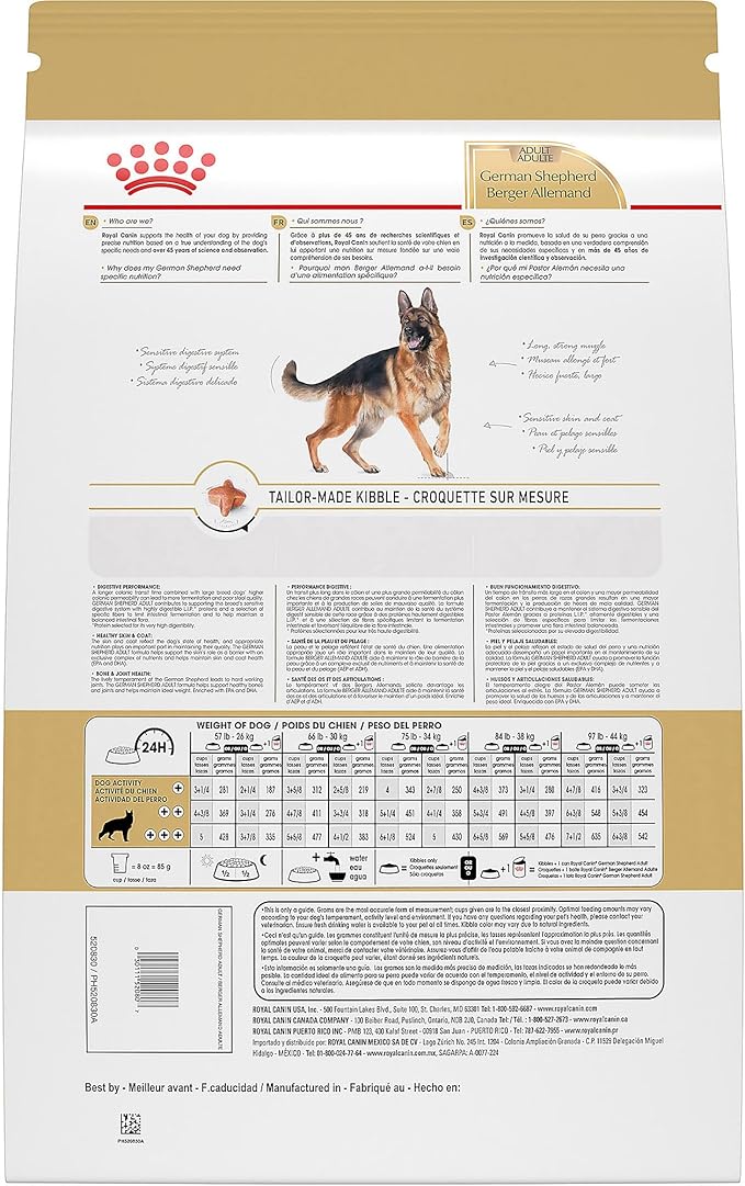 Royal Canin Breed Health Nutrition German Shepherd Adult Dry Dog Food, 17 lb Bag