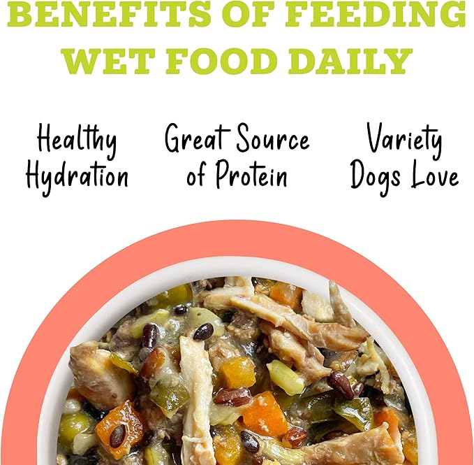 Weruva Awesome Bouncy Wet Dog Food, Chicken & Brown Rice with Veggies, 6oz Can (Pack of 8)