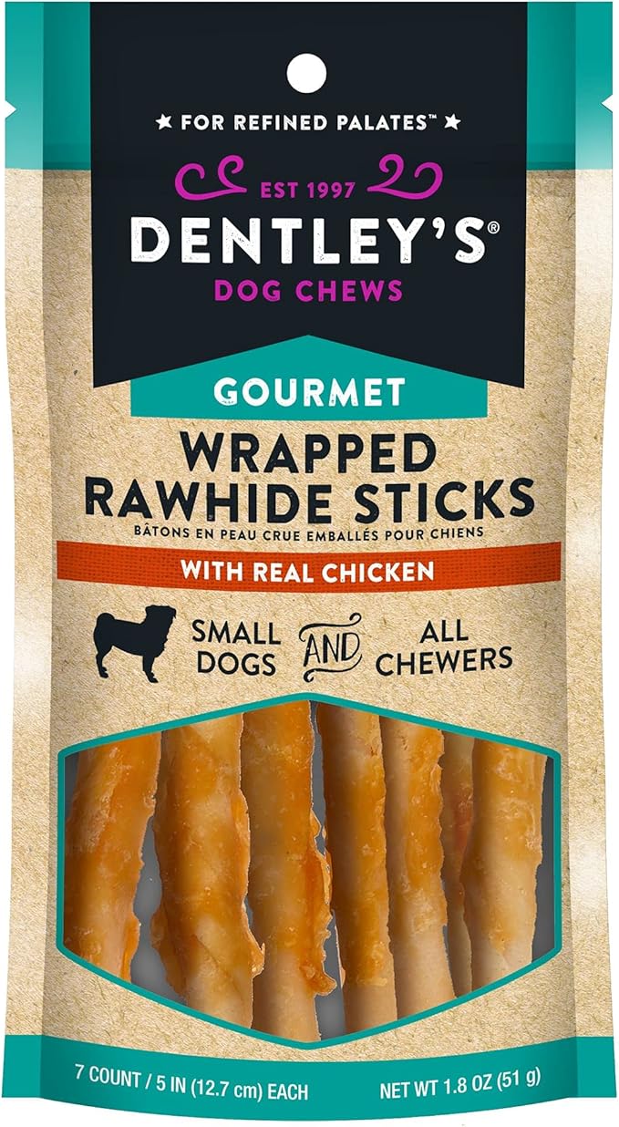 DENTLEY'S Rawhide Twists Small Dog Treat - Chicken (Chicken) (Small)