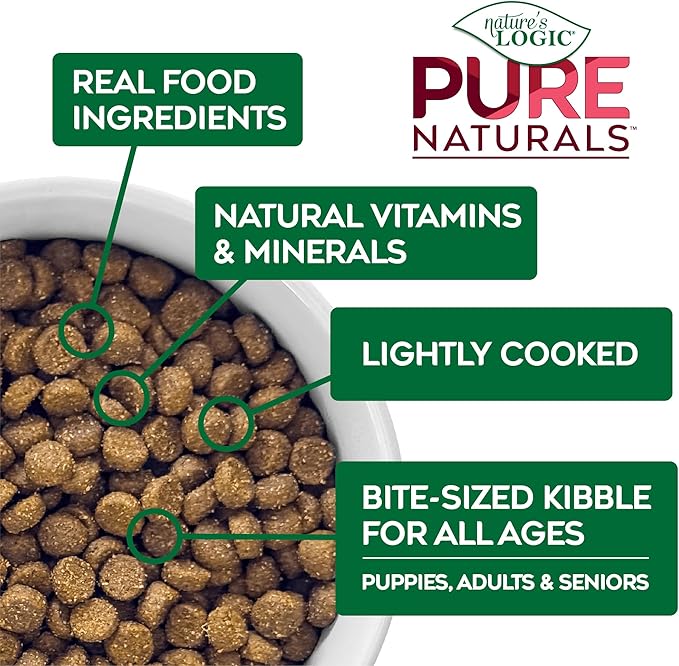 NATURE'S LOGIC Pure Naturals™ 100% Natural Beef Recipe Synthetic-Free Dry Dog Food, 24 lbs