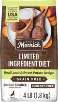 Merrick Limited Ingredient Diet Grain Free Dry Dog Food, Premium and Healthy Kibble with Lamb and Sweet Potato - 4.0 lb. Bag