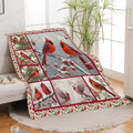 Cardinal Blanket Red Bird Throw Blanket Gifts for Women Men Boys Girls Kids Adults Super Soft Cozy Plush Fluffy Fuzzy Fleece Blanket Home Decor 60''X80''