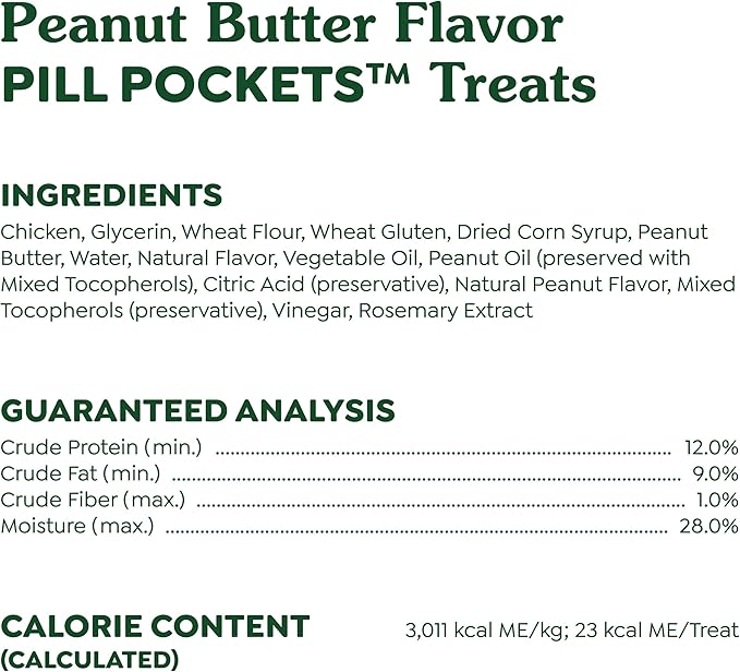 Greenies Pill Pockets for Dogs Large Size, Dog Treat Pouch for Capsule Medication, Peanut Butter Flavor, 7.9 oz. Pouch