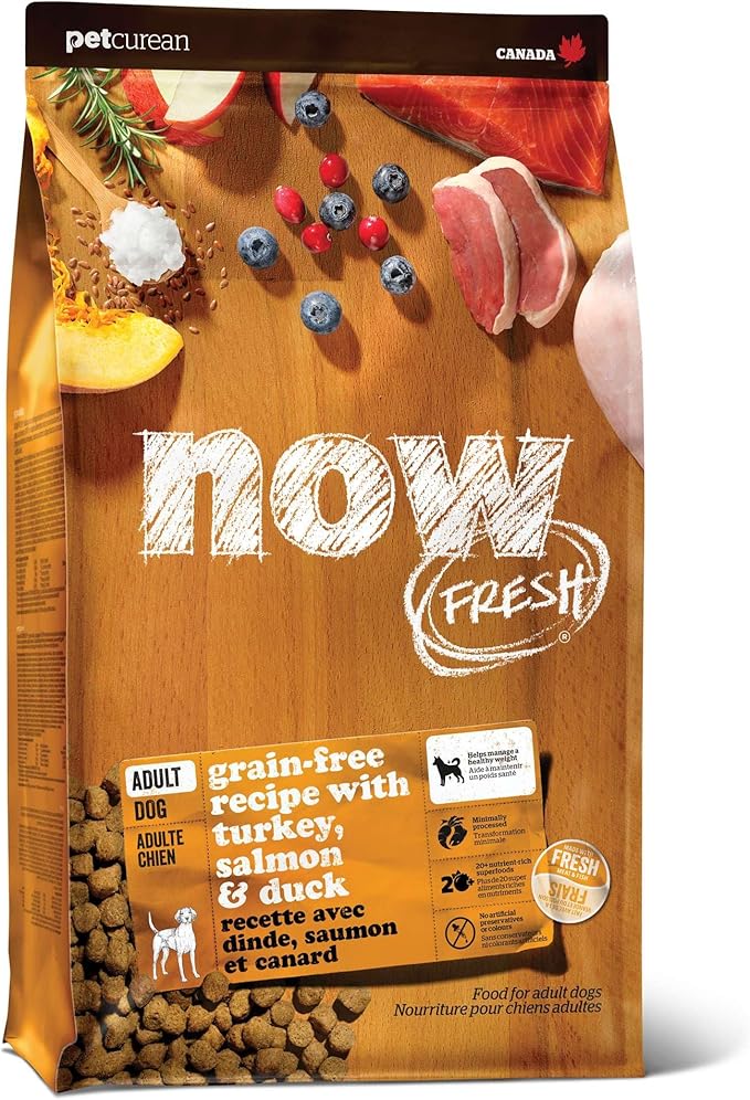 NOW FRESH Grain Free Dog Food, 12 lb – Grain Free Dry Dog Food Recipe for Adult Dogs with Real Meat and Fish for Protein – For Small, Medium and Large Breeds