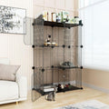 STILLCOVE 2 Tier Cat Cage Indoor, Big Wire Cat Cage Kennels Enclosures DIY Playpen Crates, Pet Pen C&C Cage for 1-2 Cats Kittens