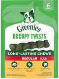 Greenies Occupy Twists Natural Dog Treats Regular Size Dog Chews Long Lasting Chicken Flavor, 8.65 oz. Pack, 6 Count