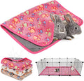 YUEPET Waterproof Guinea Pig Blankets Washable 3 Pack Small Animal Fleece Cage Liners Pet Soft Sleep Mat Pad Cover Warm Flannel Throw for Hamster Guinea Pig Rabbit Chinchilla Hedgehog Ferret 48"×24"