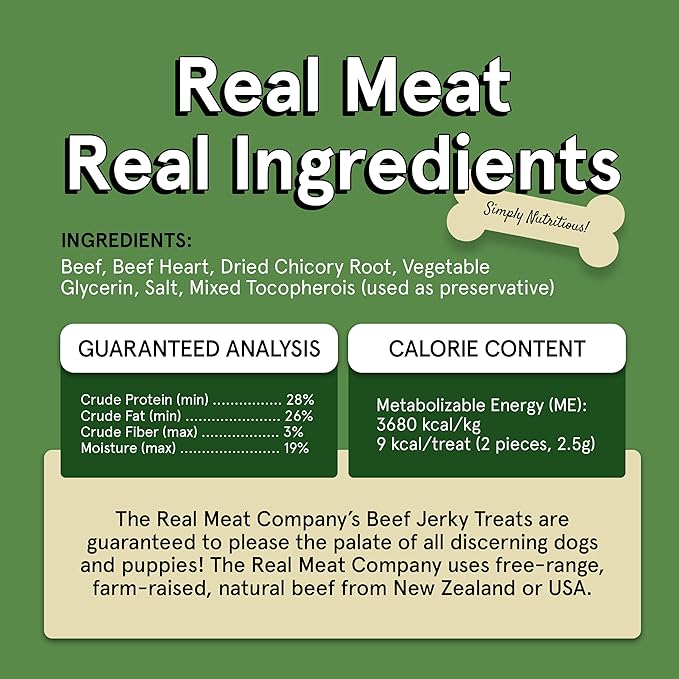TRMC Real Meat Dog Treats - Three 12oz Bag of Bite-Sized Air-Dried Beef Jerky for Dogs - Grain-Free Jerky Pet Treats with 95% Free-Range, Grass Fed Beef - All-Natural High Protein Treats