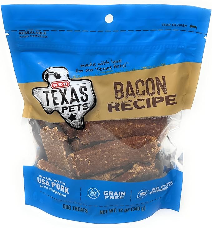 HEB H‑E‑B Texas Pets Bacon Recipe Dog Treats 12oz - 1 Bag