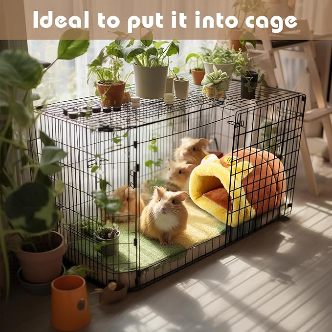 Avont 2 Pack Guinea Pig Bed House Hideout, Small Animal Hideaway Cage Accessories, Washable Sleeping Bed for Dwarf Rabbits Chinchillas Hamsters Hedgehogs Ferrets Bearded Dragons and Rats -Fruit