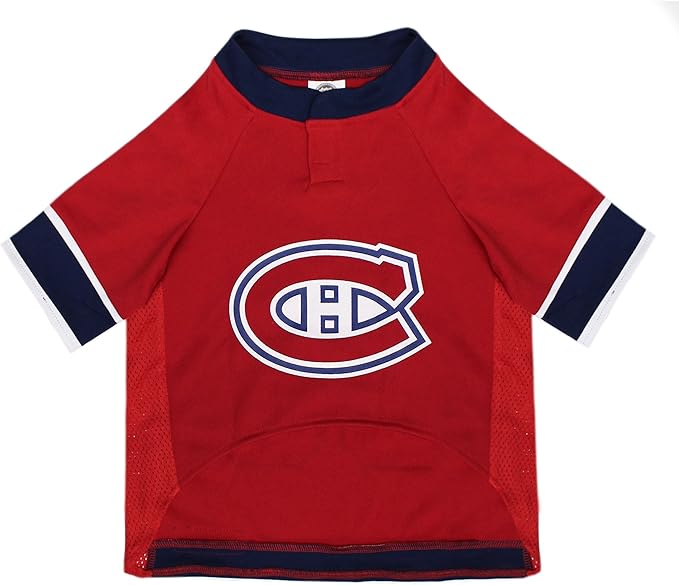 NHL Montreal Canadiens Jersey for Dogs & Cats, X-Small. - Let Your Pet Be A Real NHL Fan!