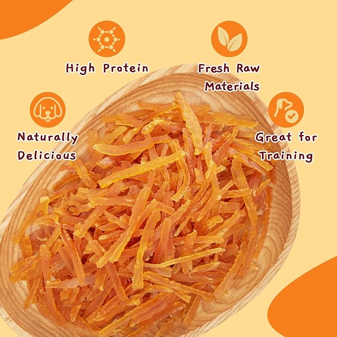Jungle Calling Soft Training Treats for Small Dog and Cats, Mini Chicken Strips Puppy Training Edible Snacks Easy to Digest, Grain Free