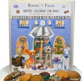 Bonne et Filou 2025 Dog Treats Advent Calendar - 24 Hand Designed Luxury Macarons, Truffles & Bone Cookies Box, Christmas Box for Dogs, Advent Treats for All Breeds (24 Count)