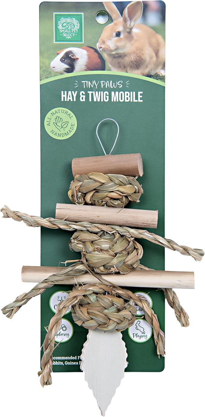 Small Pet Select Tiny Paws Seagrass Play Pack, for Guinea Pig, Rabbit, Bunny, Toys, Hideout Tunnel, Cage Accessories
