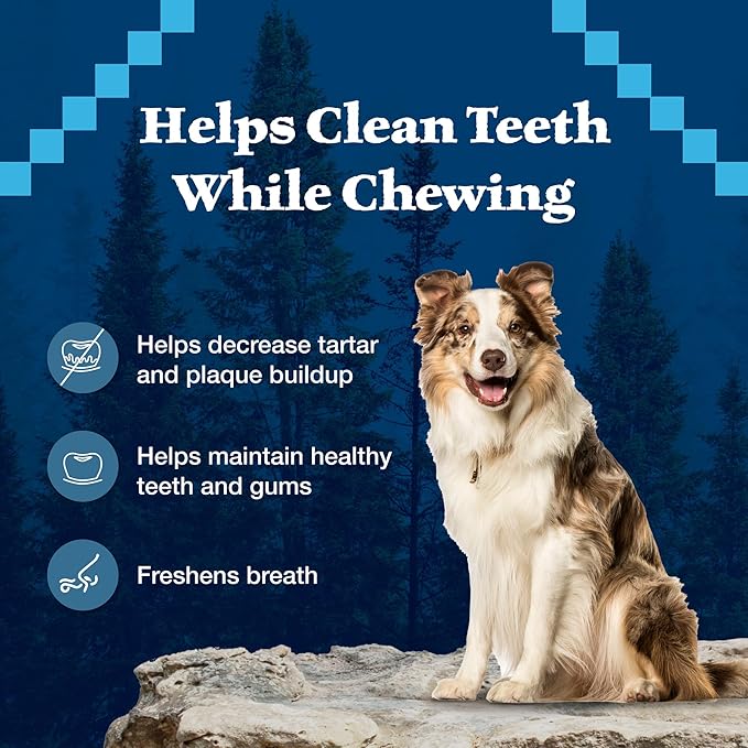 Blue Buffalo Wilderness Wild Bones Grain-Free Dental Chews Dog Treats, Mini, 27-oz Bag