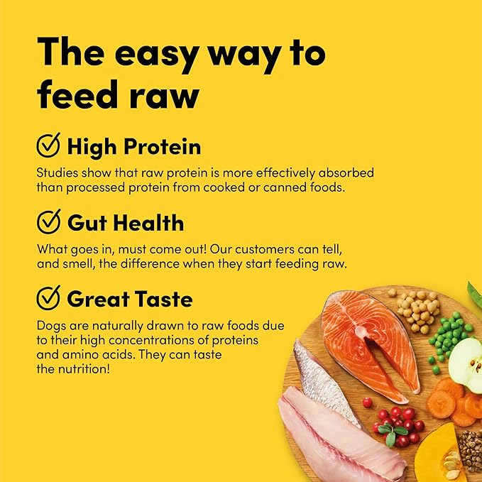 RawMix50 Ocean Fish and Salmon Dog Food, 50% Freeze-Dried Raw, High Protein, Grain-Free Kibble, Complete and Balanced, 2lb