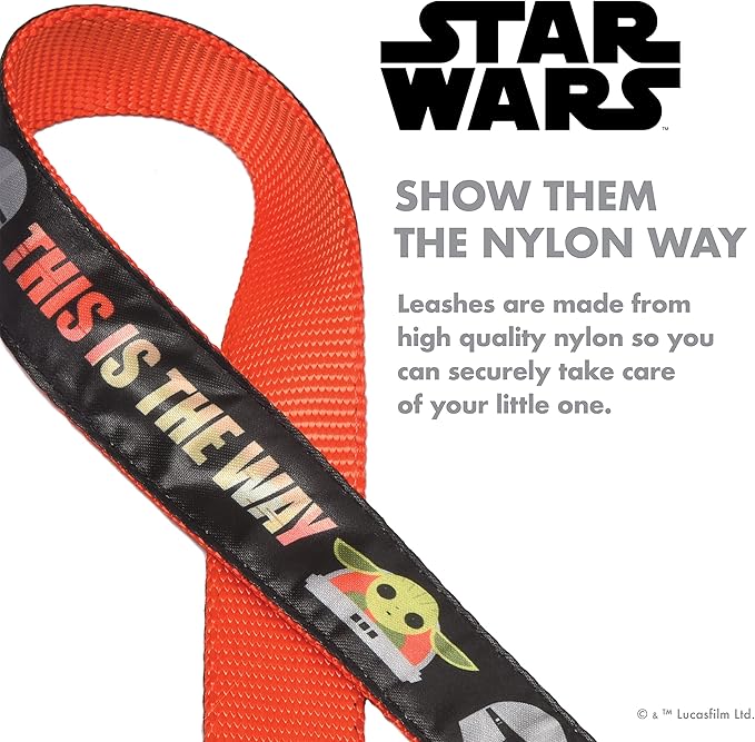 Star Wars The Mandalorian This is The Way Dog Leash - Cute Dog Lead Easily Attaches to Any Collar or Harness - Officially Licensed Pet Walking Leash, 4 Foot (48 Inch) (Pack of 2)