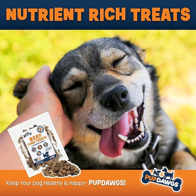 Dried Beef Lung Dog Treats Made in USA | Healthy Training Treats | Low Calorie | Natural Dehydrated | 2.5 lb Package