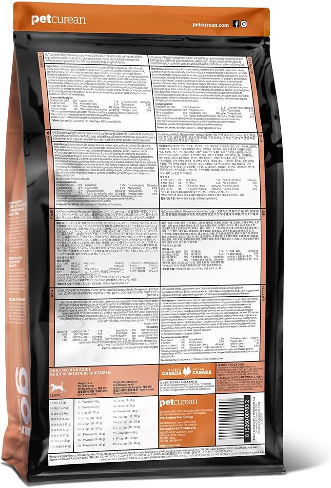 Go! Solutions Weight Management + Joint Care Salmon Grain-Free Dry Dog Food, Premium Kibble for Adults & Seniors with Added Glucosamine & Chondroitin for Healthy Mobility, 22 lb Bag