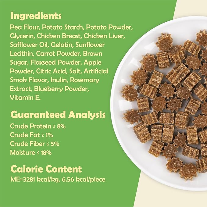 MON2SUN Grain-Free Soft Dog Treats, Gear-Shaped Training Treats for Dogs, Chicken Flavor, Gluten-Free, 21.2 oz