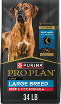 Purina Pro Plan Large Breed Dry High Protein Dog Food with Probiotics for Dogs, Beef and Rice Formula - 34 lb. Bag