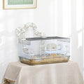 Hamster Cage Kit - Fun & Interactive Cage Measures - Pet Cage with Running Wheel & Ramp & Food Dish - Large Hamster Habitats