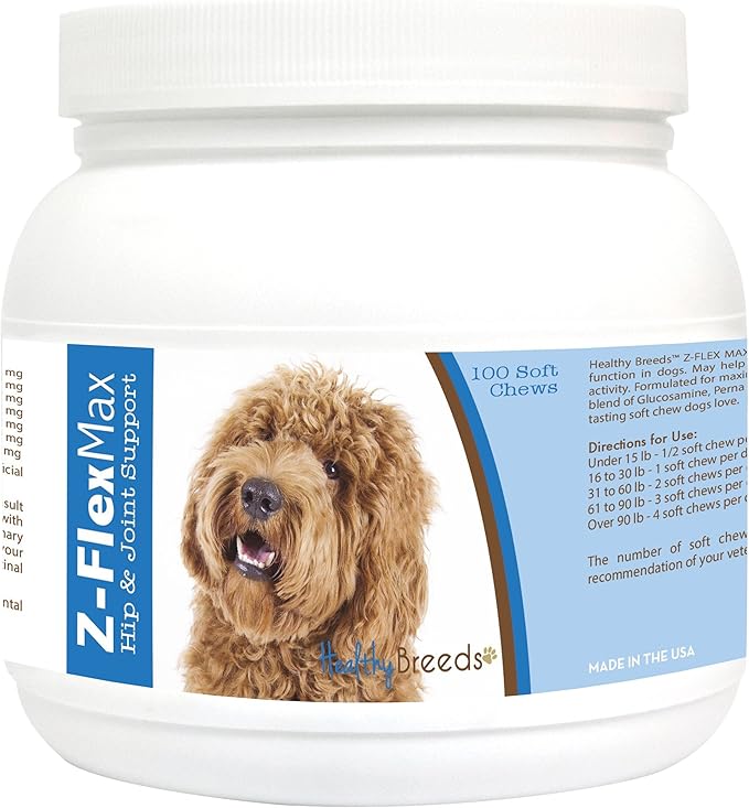 Healthy Breeds Labradoodle Z-Flex Max Hip & Joint Soft Chews 100 Count