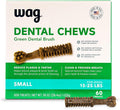 Amazon Basics Dental Dog Treats to Help Clean Teeth & Freshen Breath for Small Dogs, Small, Unflavored, Per Pack: 60 Count, 2.25 pounds (Previously Wag)