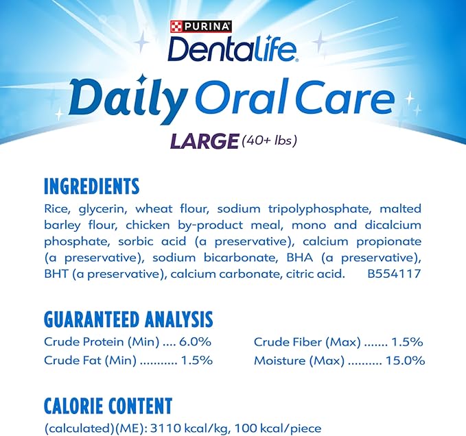 Purina DentaLife Daily Oral Care Dental Chews for Large Dogs - 90 ct.