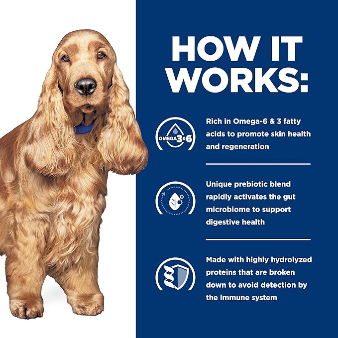 Hill's Prescription Diet z/d Skin/Food Sensitivities Dry Dog Food, Hydrolyzed Chicken, 17.6 lb. Bag