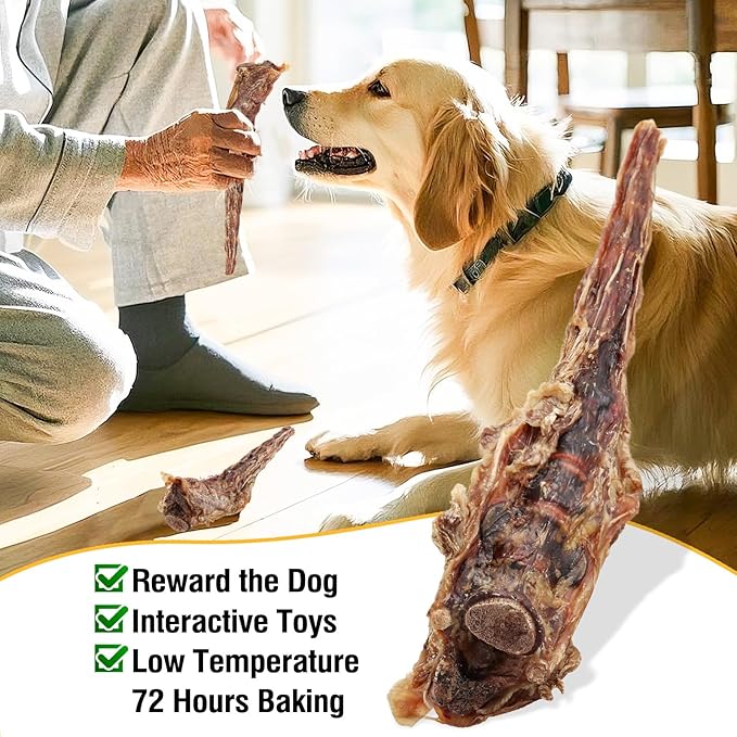Grass-Fed Beef Tail Bones for Dogs – Durable Chewing Treats, No Additives or Fillers, Supports Teeth & Gum Health,Single Ingredient, Rawhide-Free & Digestible for All Dogs