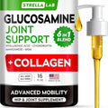 STRELLALAB Liquid Glucosamine for Dogs w/Collagen (16 OZ) - All-Natural Hip & Joint Supplement, Glucosamine Chondroitin for Dogs, MSM & Collagen Mobility, Joint Pain Relief for Small & Large