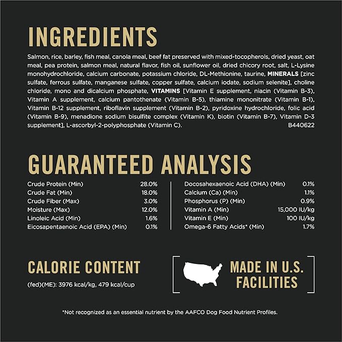 Purina Pro Plan Sensitive Skin and Stomach Dog Food Puppy Salmon and Rice Formula - 4 lb. Bag