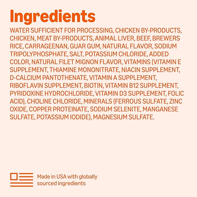 Amazon Basics Wet Dog Food, Meaty Loaf, Filet Mignon Flavor, Made with Real Chicken and Beef, 13.2 oz can (Pack of 12)