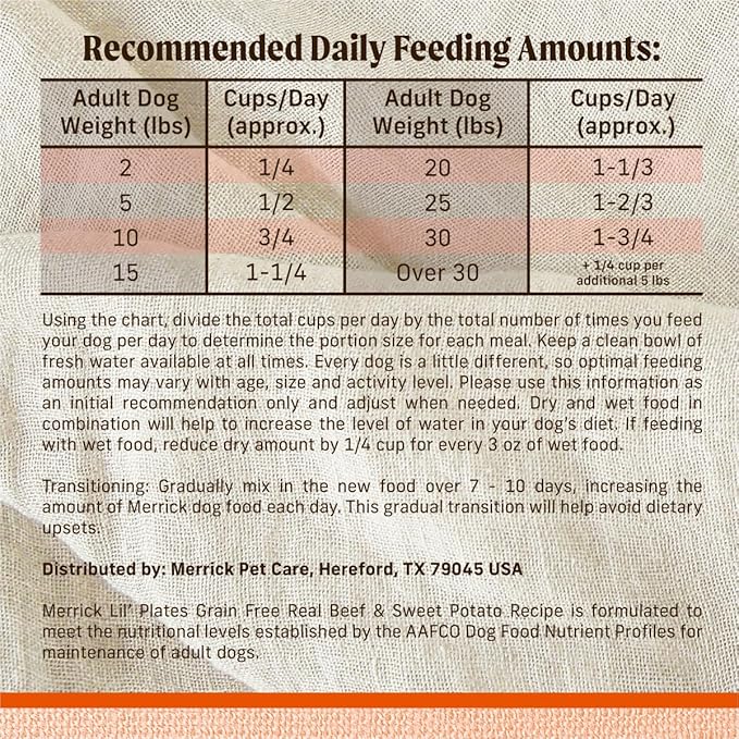 Merrick Lil’ Plates Premium Grain Free Dry Dog Food For Small Dogs, Real Texas Beef And Sweet Potato Kibble - 12.0 lb. Bag
