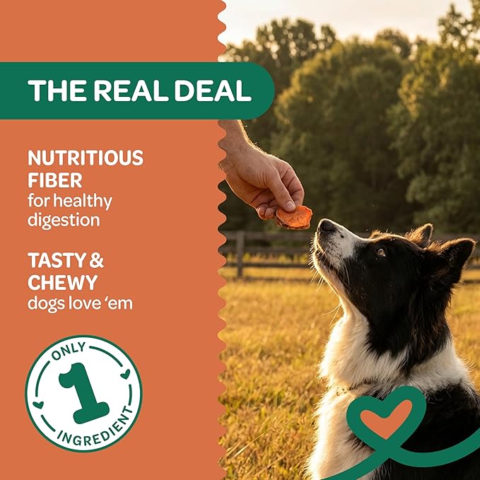 Wholesome Pride Sweet Potato Chews 100% All-Natural Single Ingredient Dog Treats, 8 oz