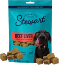 Stewart 100% Beef Liver Dog Treats, 3.5 oz Pouch, ~75 Pieces, Freeze Dried Raw, Single Ingredient, 50% Protein Training Treats or Meal Topper, Grain Free, Gluten Free