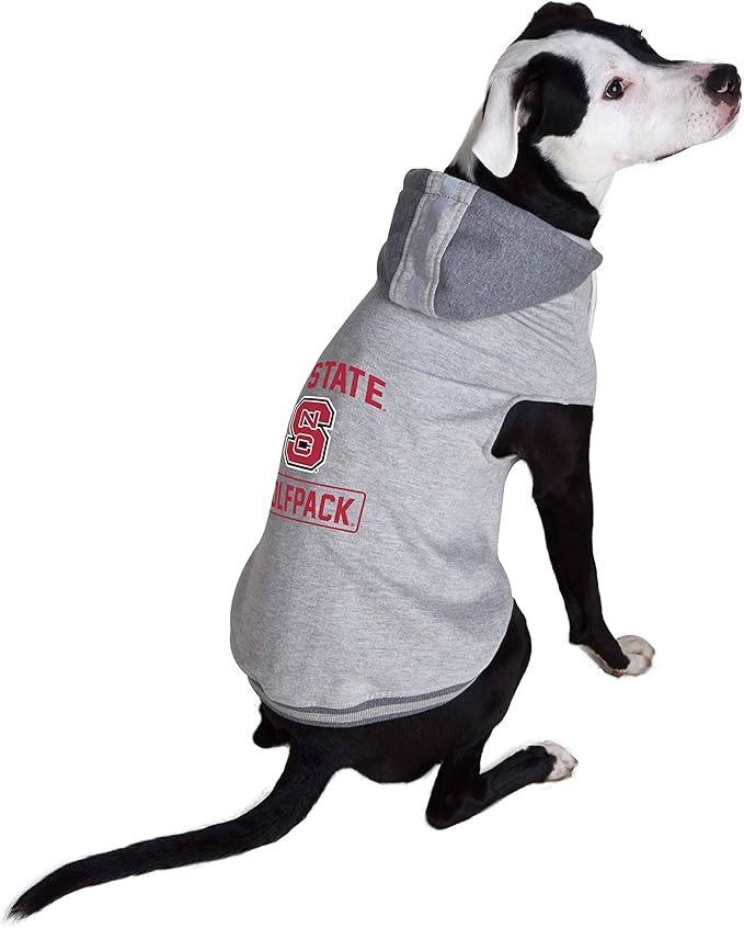 Littlearth NCAA Unisex NCAA Pet Hooded Crewneck with Team Logo and Name