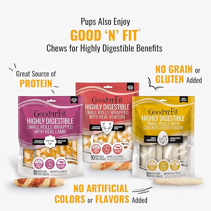 GOOD 'N' FUN Triple Flavor Colossal Kabobs Chews for Dogs, 3 Count, Treat Your Extra-Large Dog to Chews Made with Beef Hide, Chicken Liver, Chicken, Duck, Beef and Pork Flavor