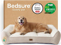Bedsure SupportMax™ XL Plus Orthopedic Dog Beds Large Sized Dog - As Seen on TV Extra Thick Supportive Dogs Couch with Waterproof Washable Cover, Jumbo Comfort Pet Sofa with Soft Sherpa, Beige, 48"