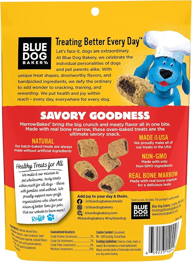 Blue Dog Marrow Bakes | Non GMO | 12oz 340g (Pack of 2)