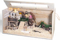 Hamster Cage Chewproof, 32" Wooden Guinea Pig Cage for Small Animals, Openable Top with Easy View Acrylic Panels for Hamster, Rabbit, Guinea Pig, Hedgehog(32" L x 15.7" W x 15.7" H)