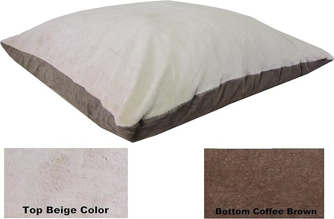 55"X37" XL Beige Color Orthopedic Micro Cushion Memory Foam Pet Bed Pillow for Large Dog with 2 External Covers + Waterproof Internal Cover