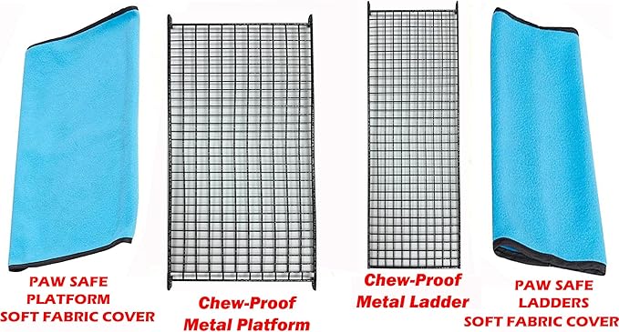 Huge 37" L x 24" W x 39" H Two Tiers Tight 1/2-Inch Bar Spacing Large Front Doors for Feisty Ferret Hammock Chinchilla Rat Mouse Hamster Gerbil Small Animals Critters Rolling Cage