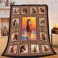 Horse Throw Blanket Horse Stuff Gifts for Kids Girls Boys Adults Women Men Soft Cozy Warm Plush Fluffy Fuzzy Fleece Blanket Decor 40''X50''