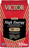 VICTOR Super Premium Dog Food – High Energy Dry Dog Food for Active Dogs – Gluten Free Canine Kibble with Beef and Chicken Meal Proteins for Sporting Dogs – All Breeds and All Life Stages, 50 lb